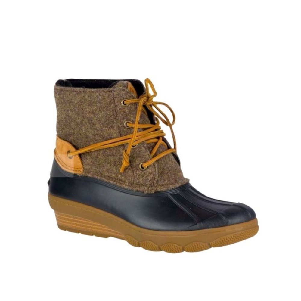 Sperry Saltwater Wedge Tide Lace-up Leather Waterproof Duck Boot
